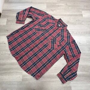 KEY EST 1908 Mens Plaid Western Shirt 2XLT Long Sleeve Snap‎ Up Red Blue